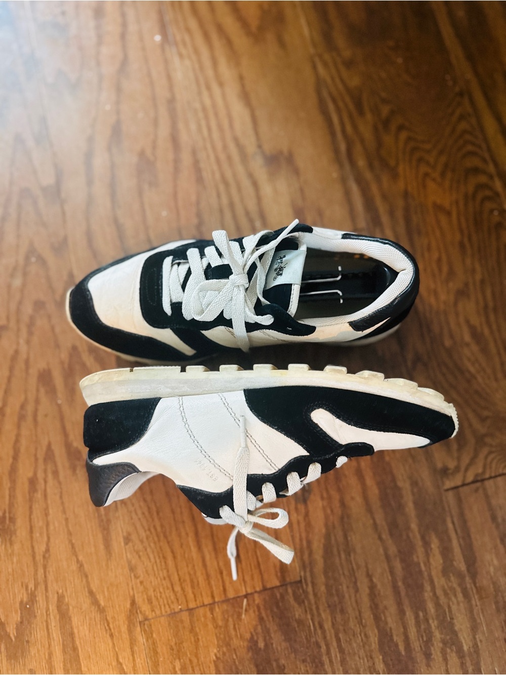 Coach Black & White Retro Runner Sneakers
